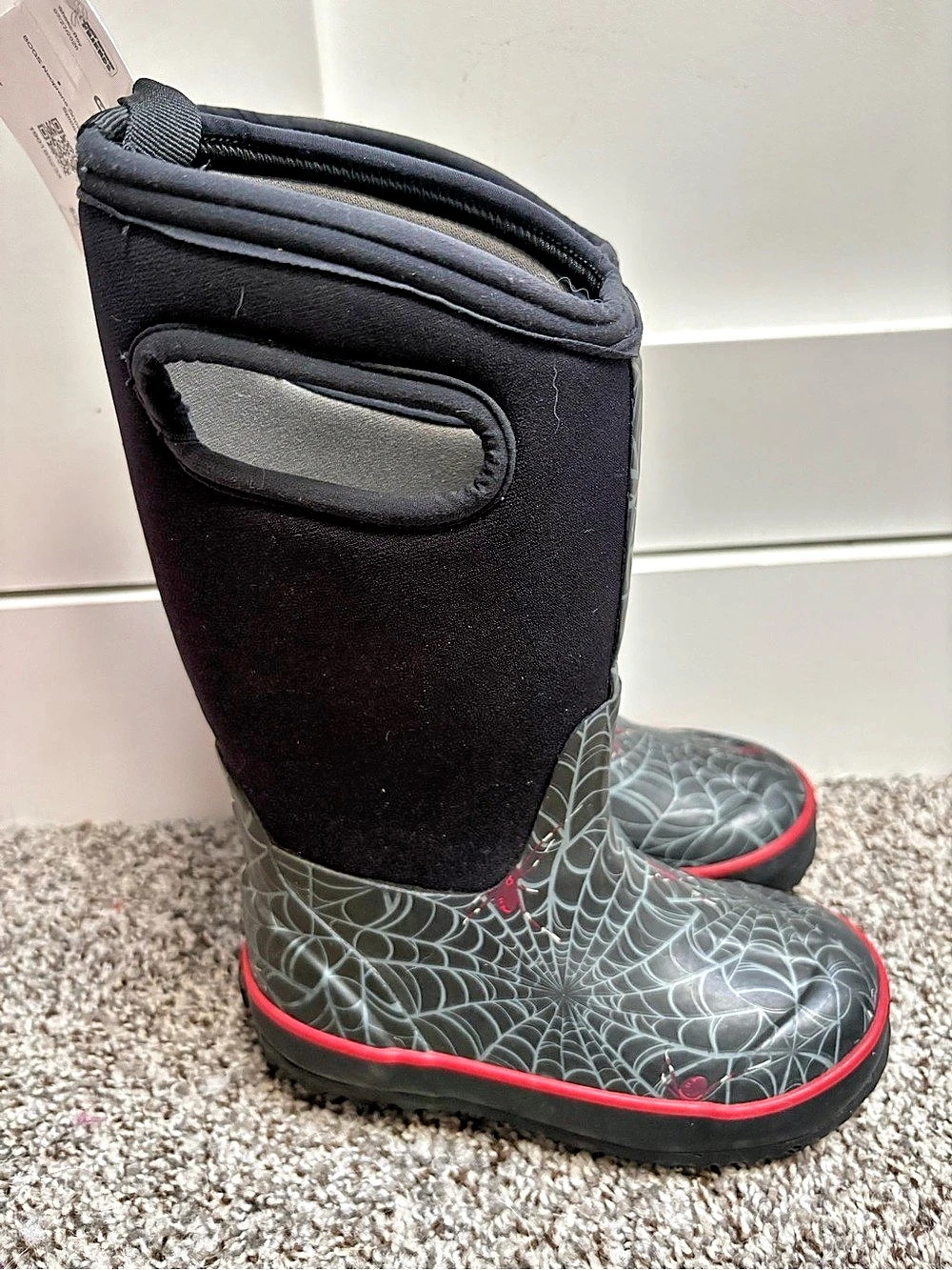 BOGS Classic Insulated Boots Boys US 10c Spiders